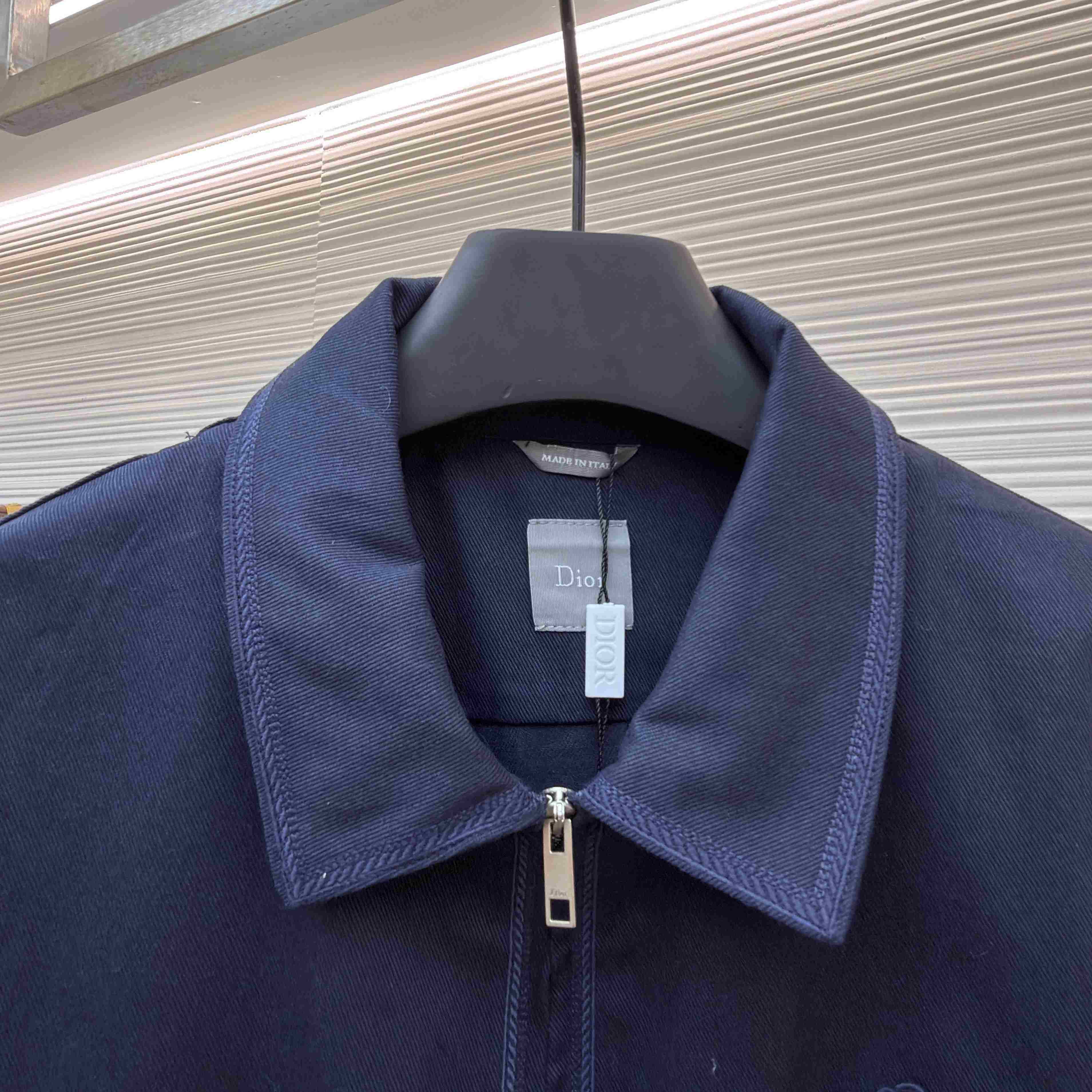 Dior Zipped Shirt With Dior Moulures Embroideries - DesignerGu