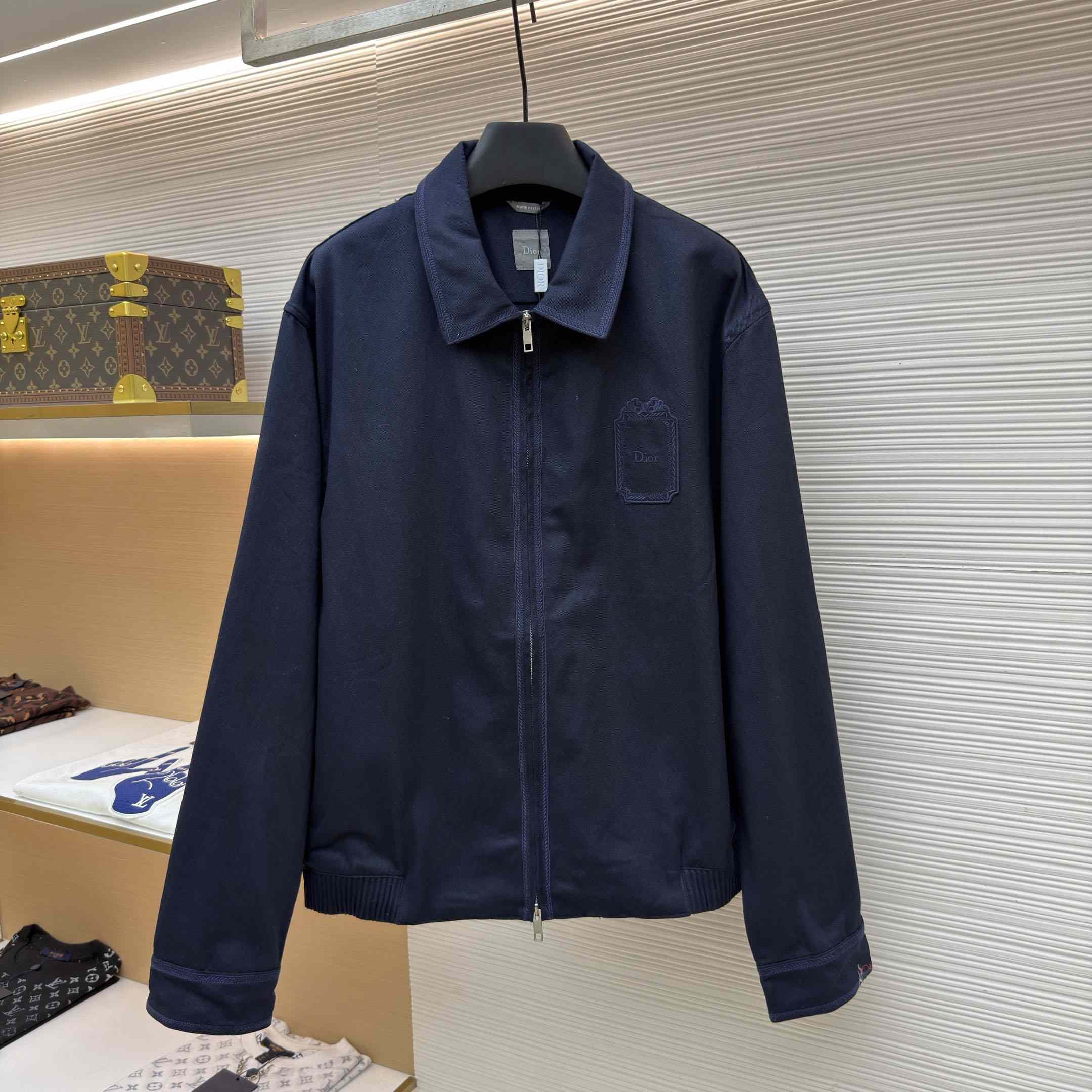 Dior Zipped Shirt With Dior Moulures Embroideries - DesignerGu