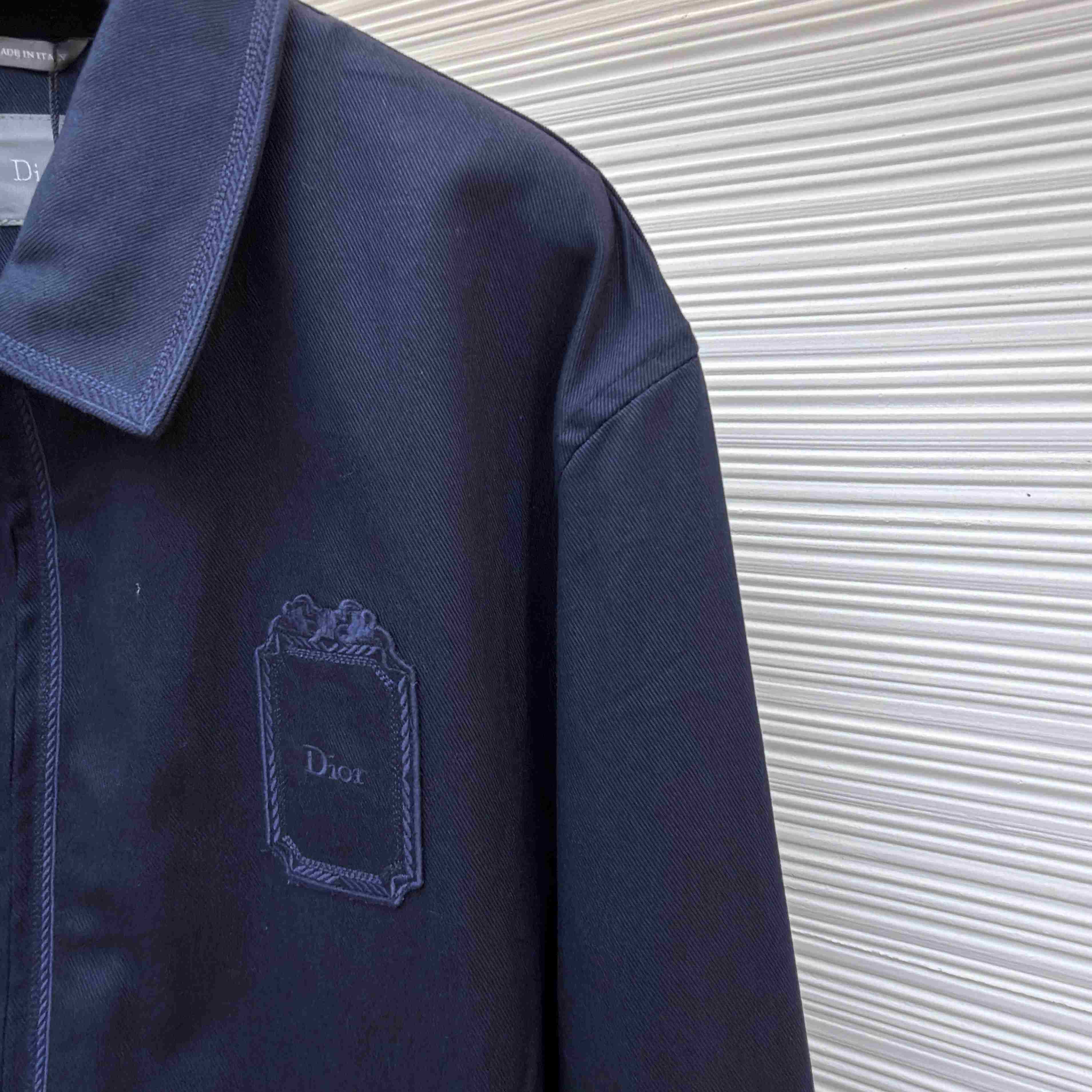 Dior Zipped Shirt With Dior Moulures Embroideries - DesignerGu