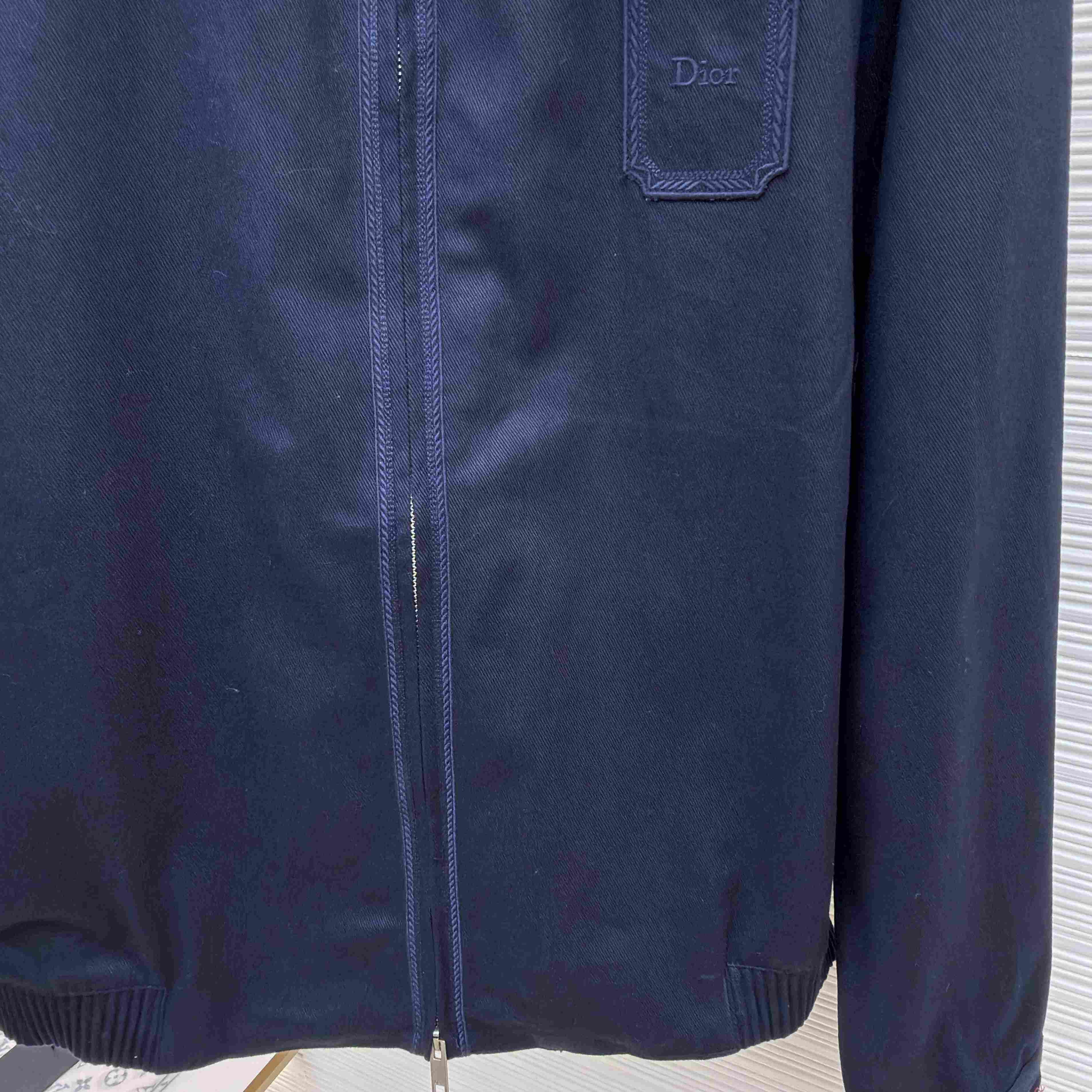 Dior Zipped Shirt With Dior Moulures Embroideries - DesignerGu