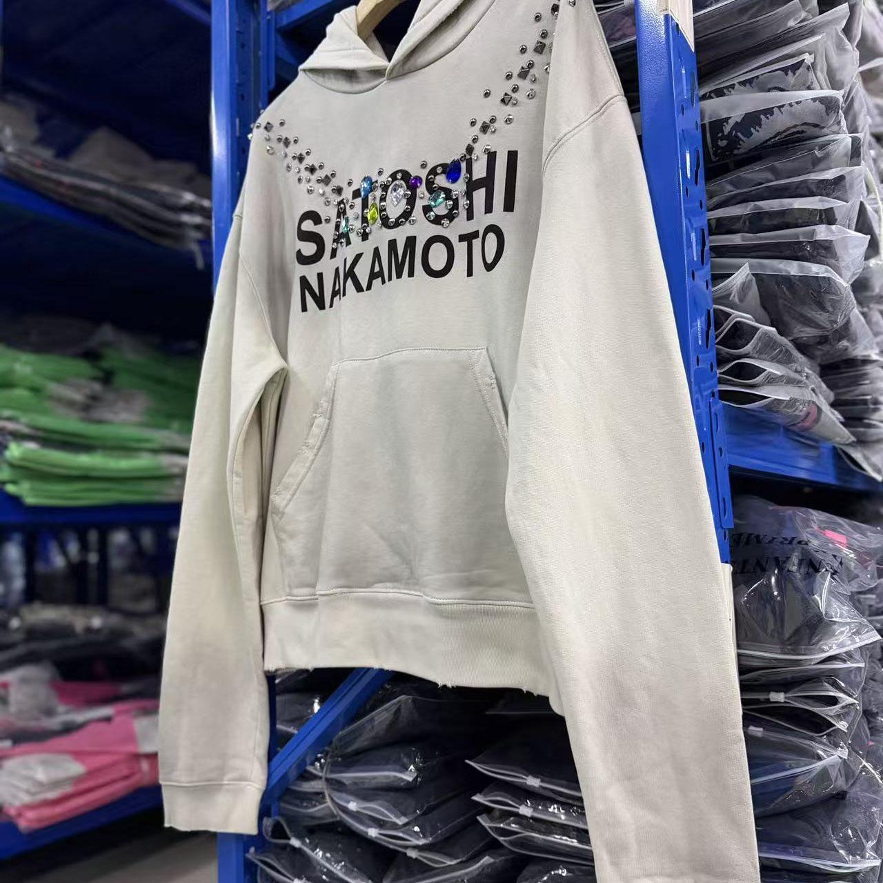 Satoshi Nakamoto Necklace Hoodie 'White' - DesignerGu