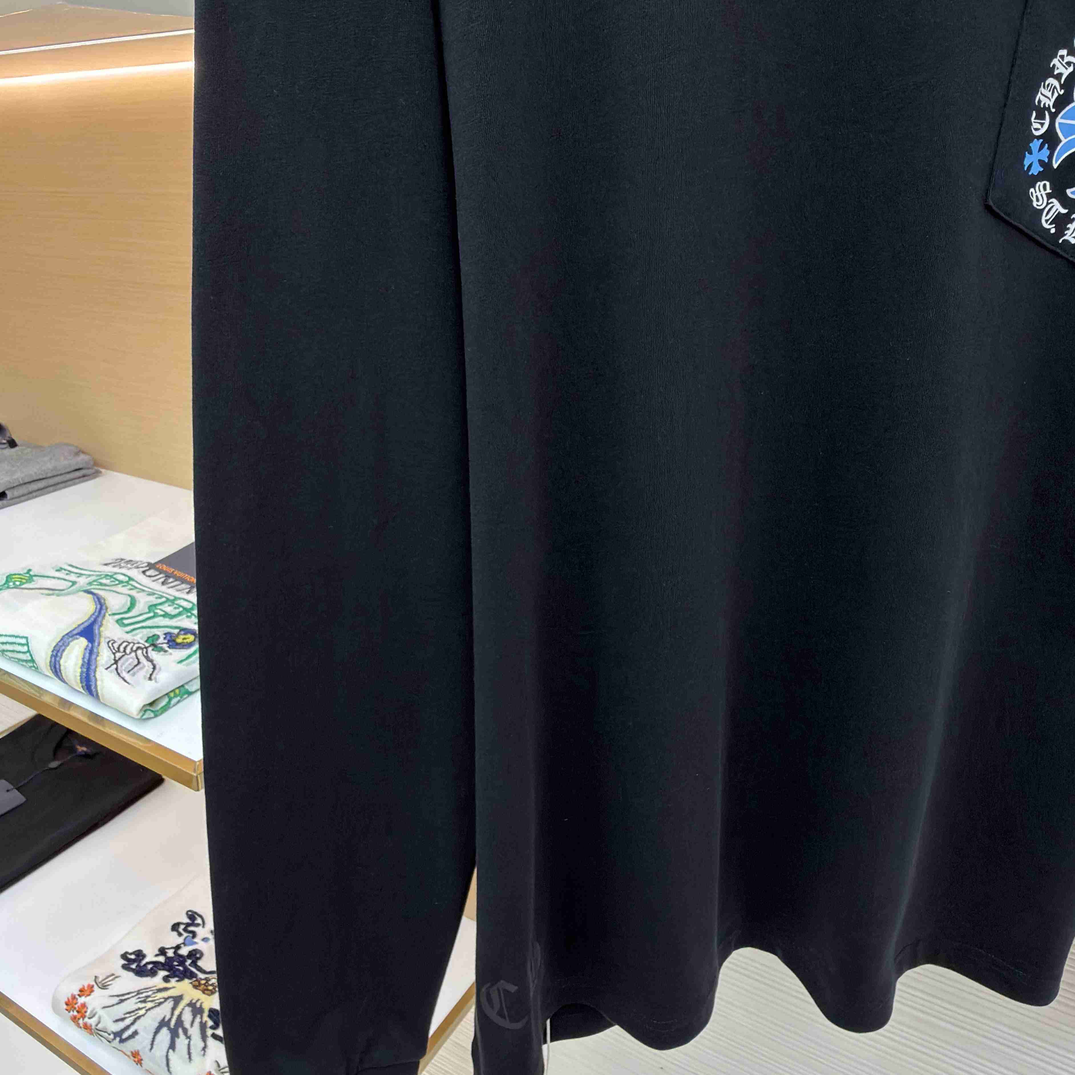 Chrome Hearts  St. Barth Horseshoe Logo Long Sleeve Pocket T-Shirt - DesignerGu