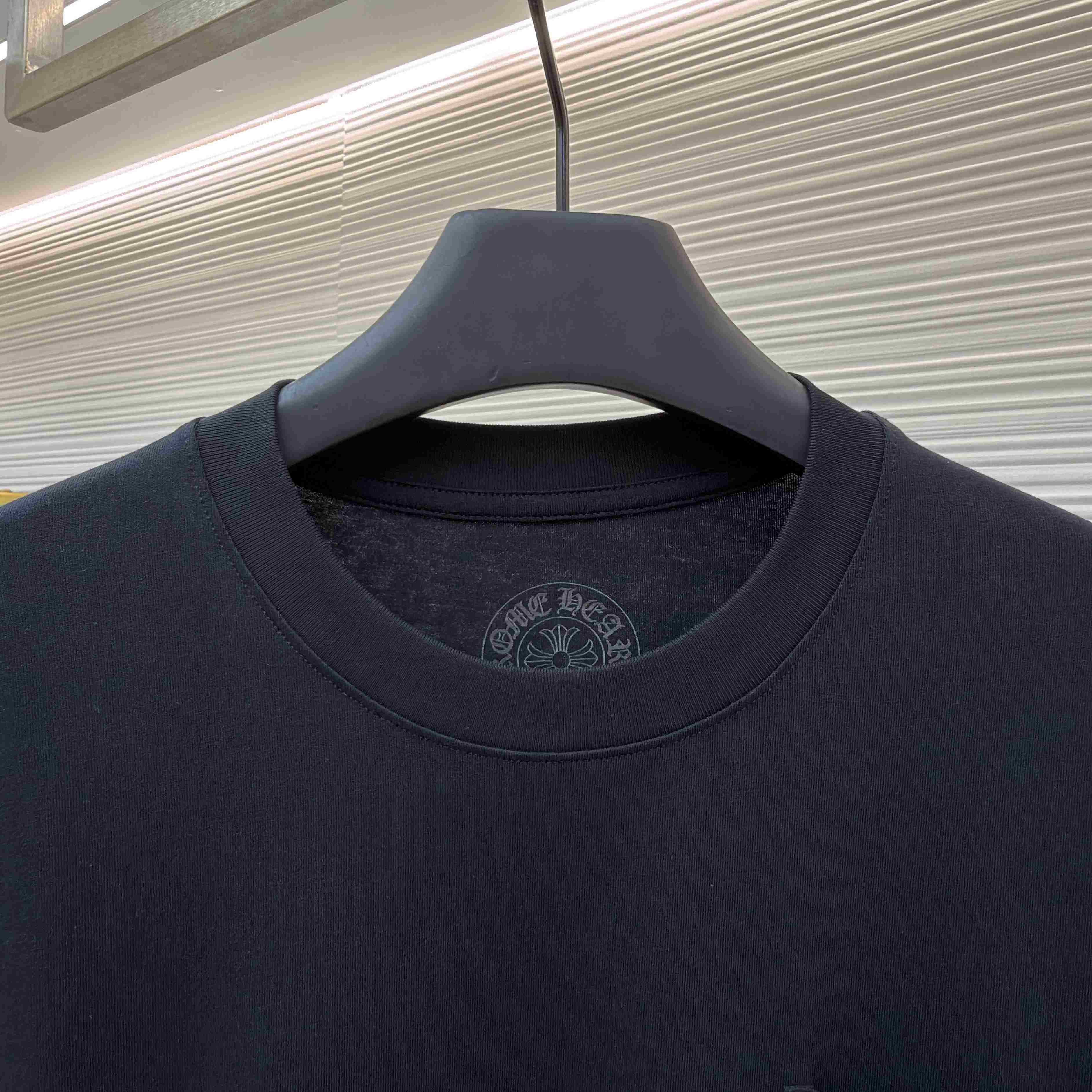 Chrome Hearts  St. Barth Horseshoe Logo Long Sleeve Pocket T-Shirt - DesignerGu