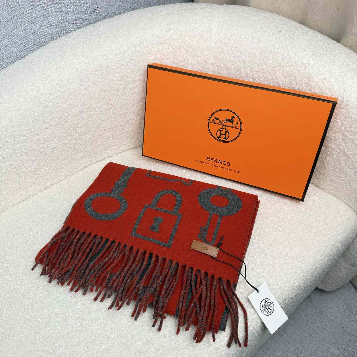 Hermes Casaque Porte-Clefs Scarf - DesignerGu