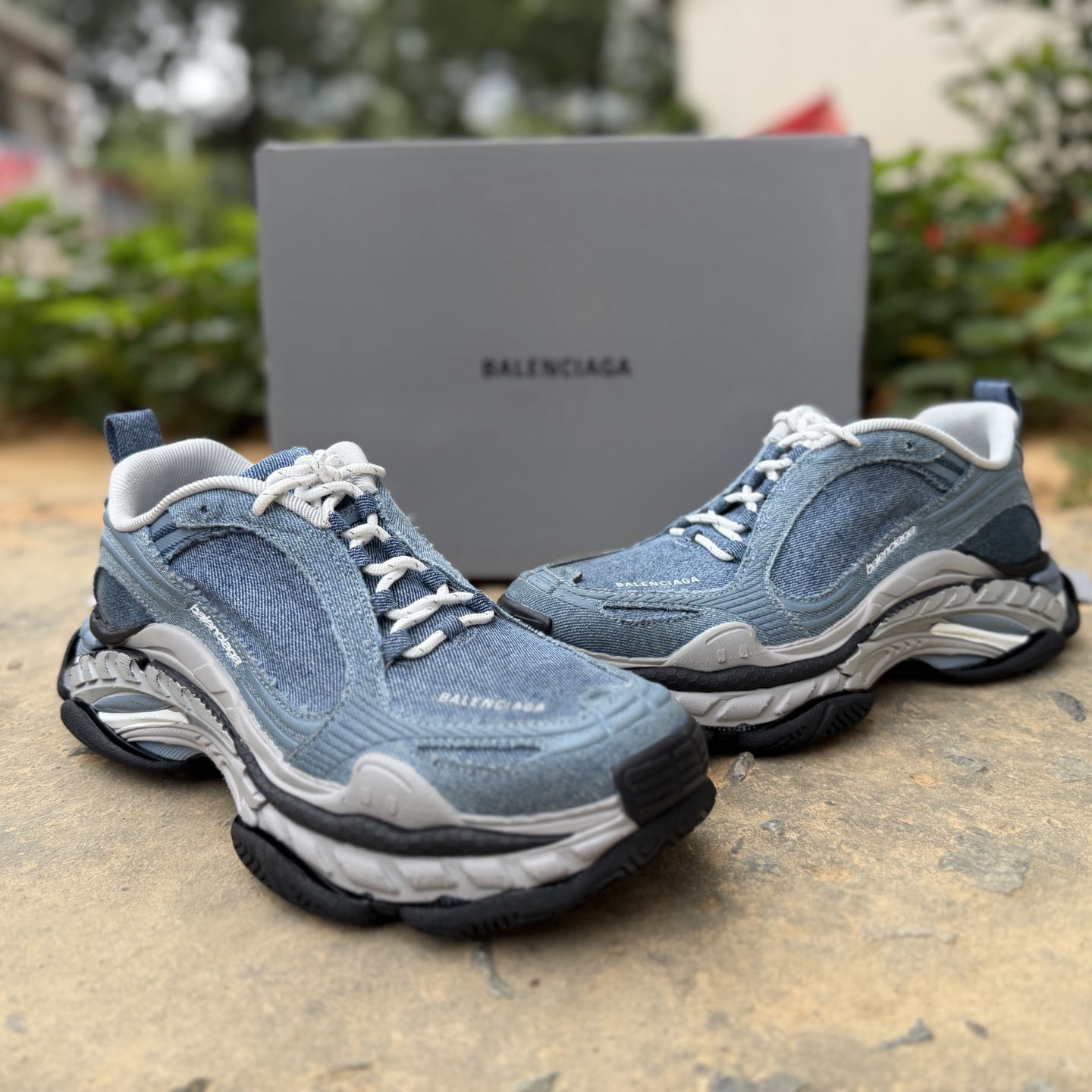 Balenciaga Triple S.2 .2 Denim Sneaker  - DesignerGu