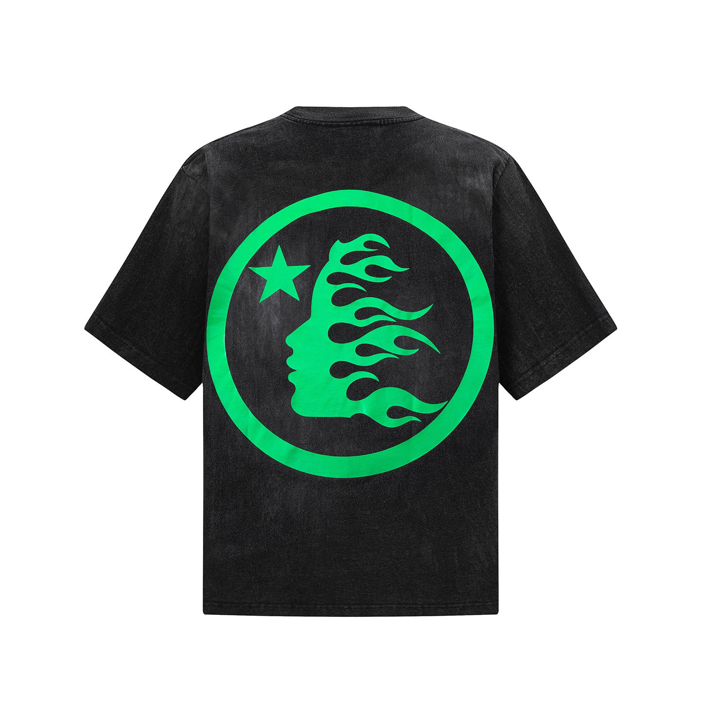 Hellstar Classic Print Tee Green Logo - DesignerGu