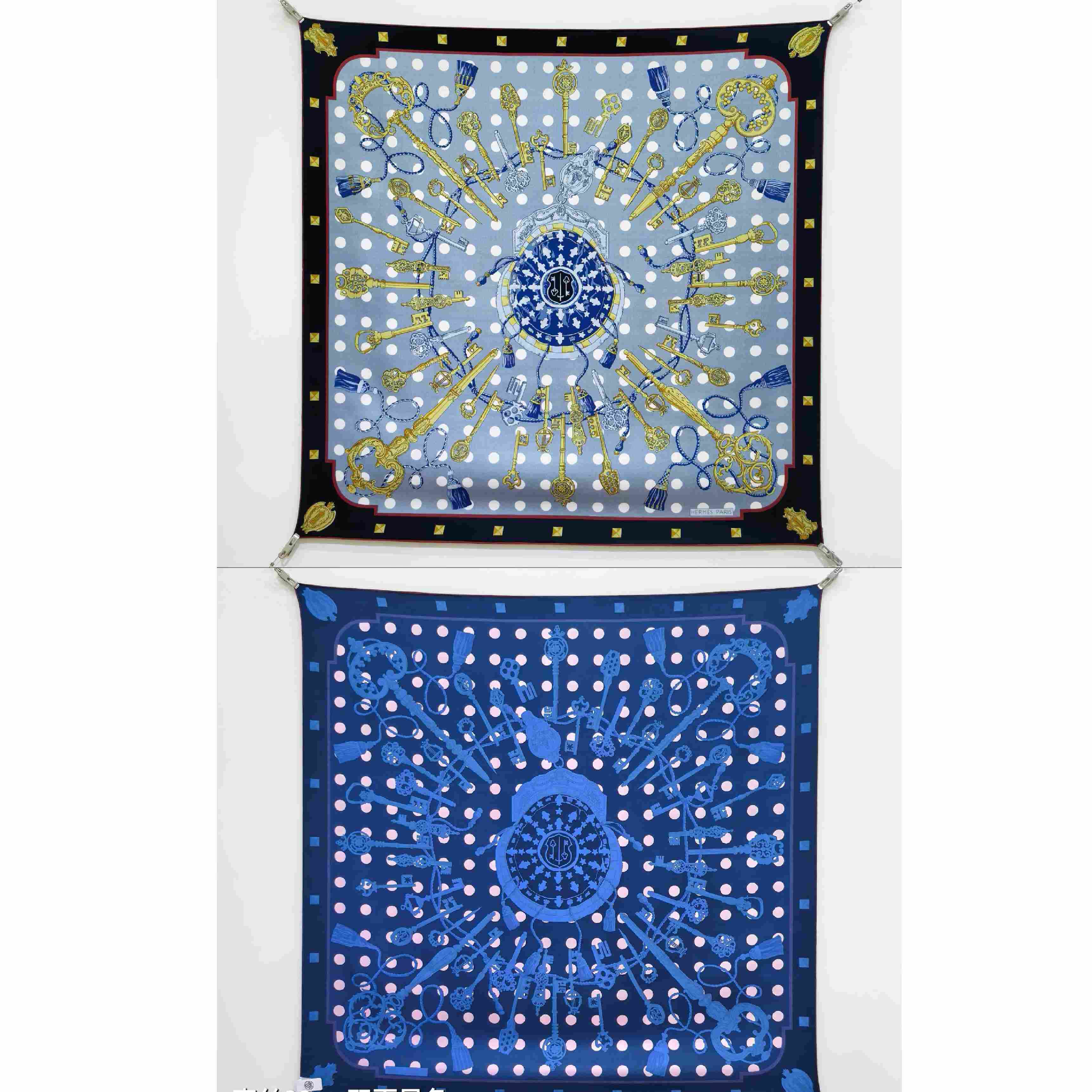Hermes Les Cles Double Face Scarf 90 - DesignerGu