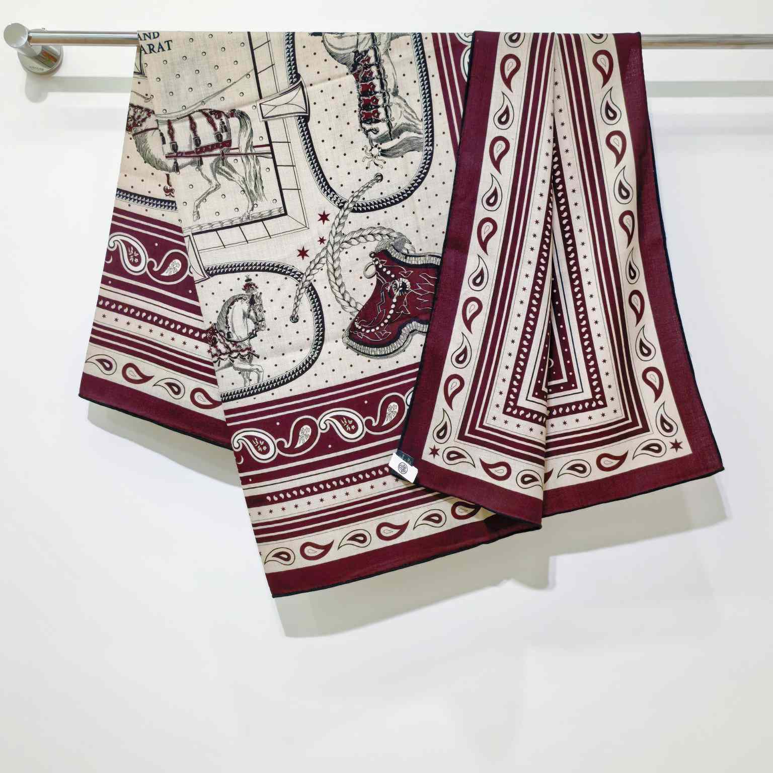 Hermes Grand Apparat Bandana Shawl 140 - DesignerGu