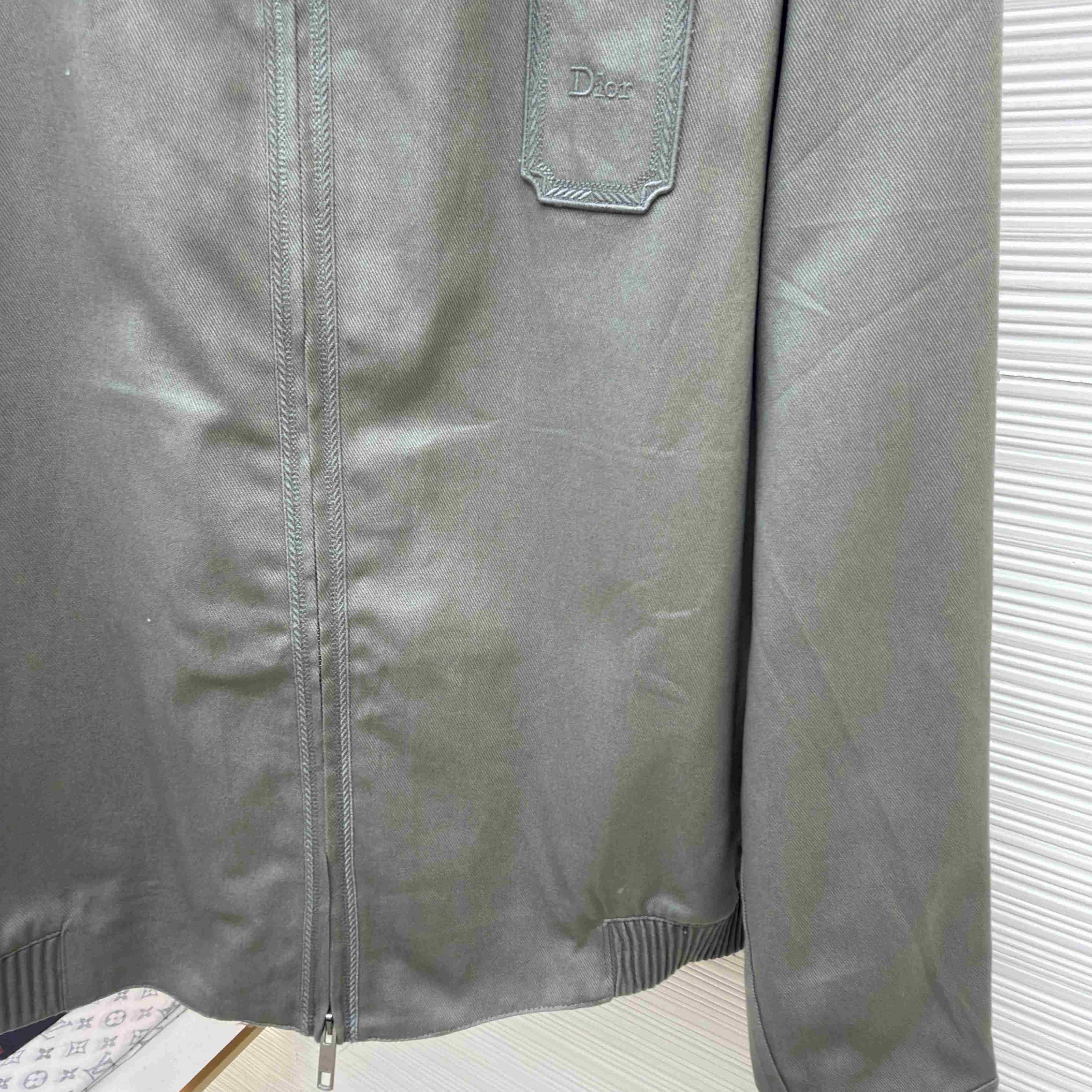 Dior Zipped Shirt With Dior Moulures Embroideries - DesignerGu