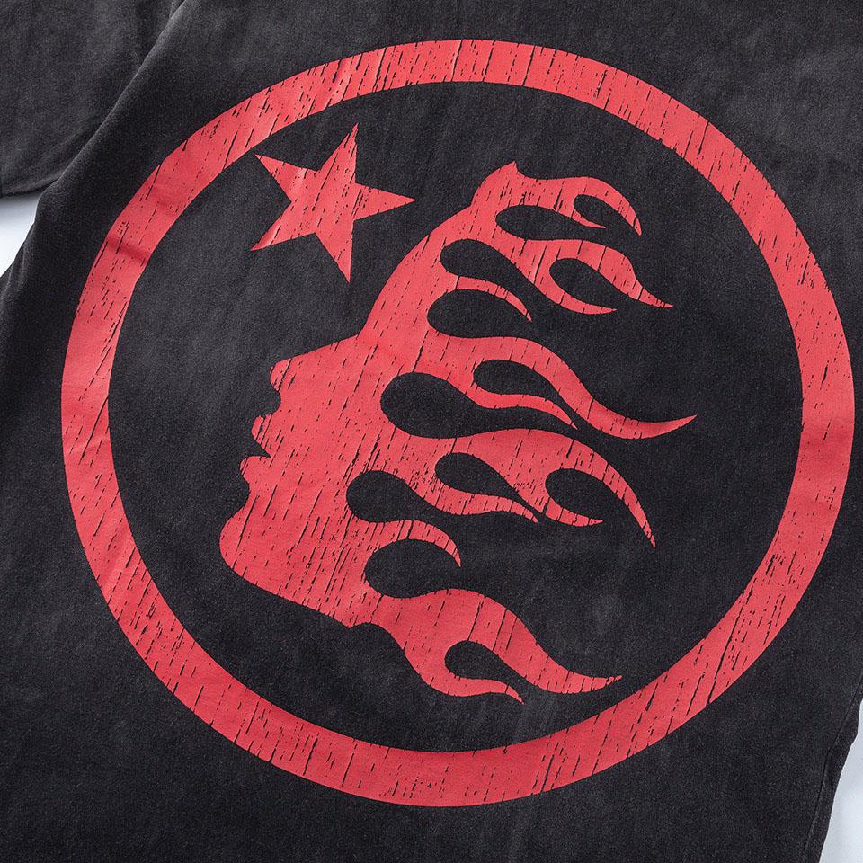 Hellstar Beat Us! T-Shirt 'Black/Red' - DesignerGu