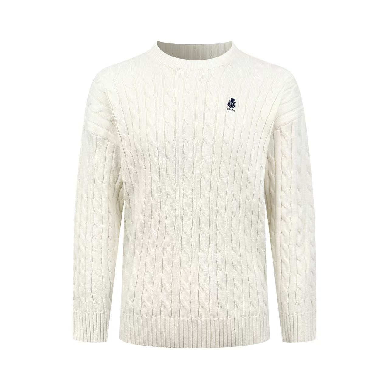 Prada Cotton Crew-Neck Sweater - DesignerGu