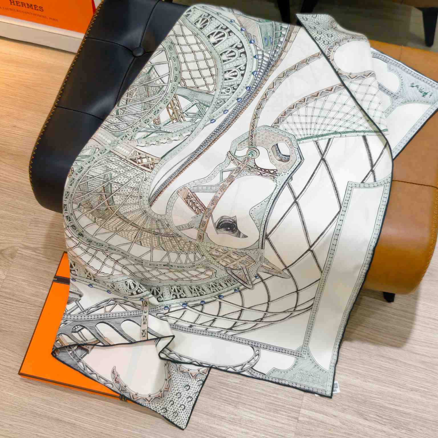 Hermes Chevaux d'Hephaistos Scarf 90 - DesignerGu