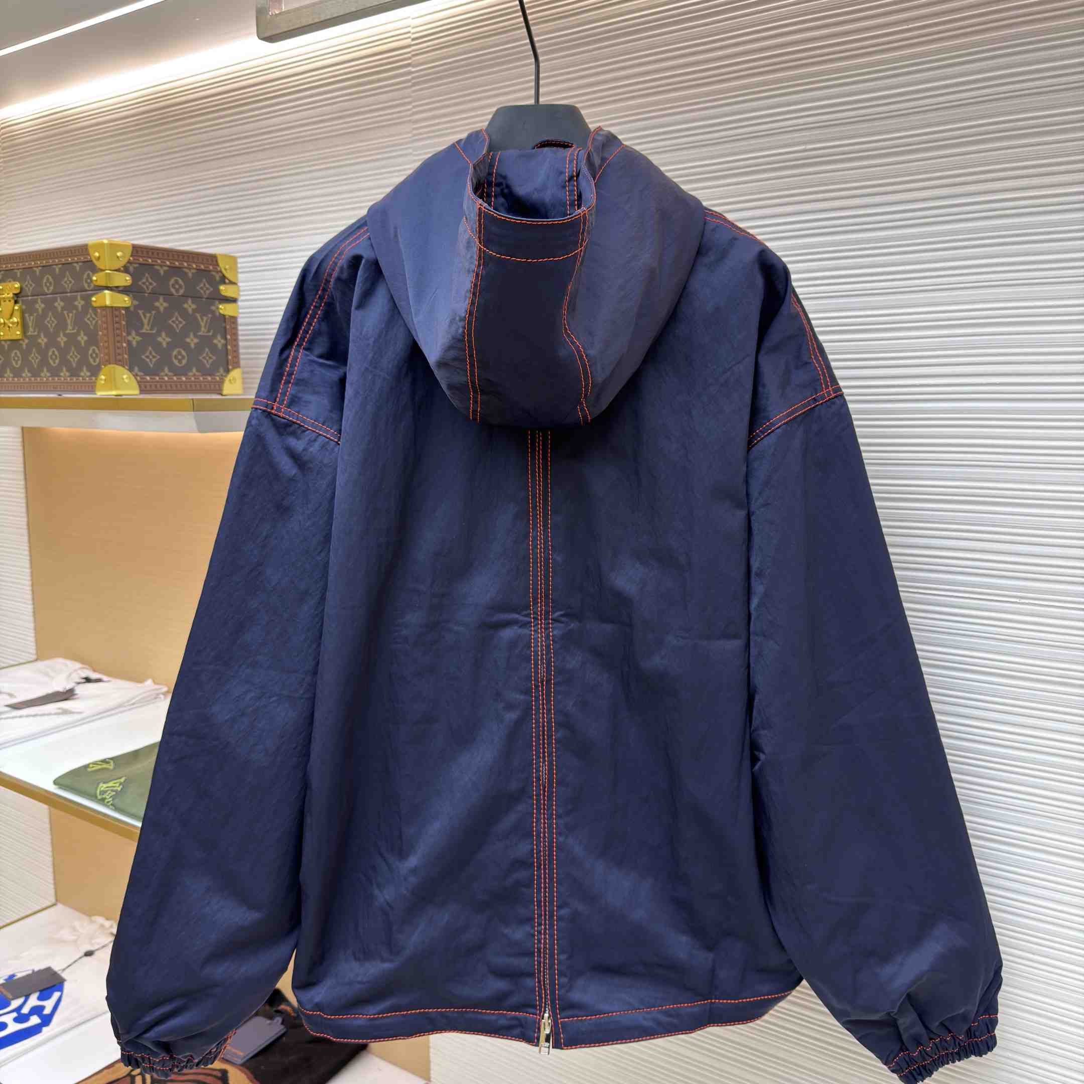 Bottega Veneta Navy Tech Jacket - DesignerGu