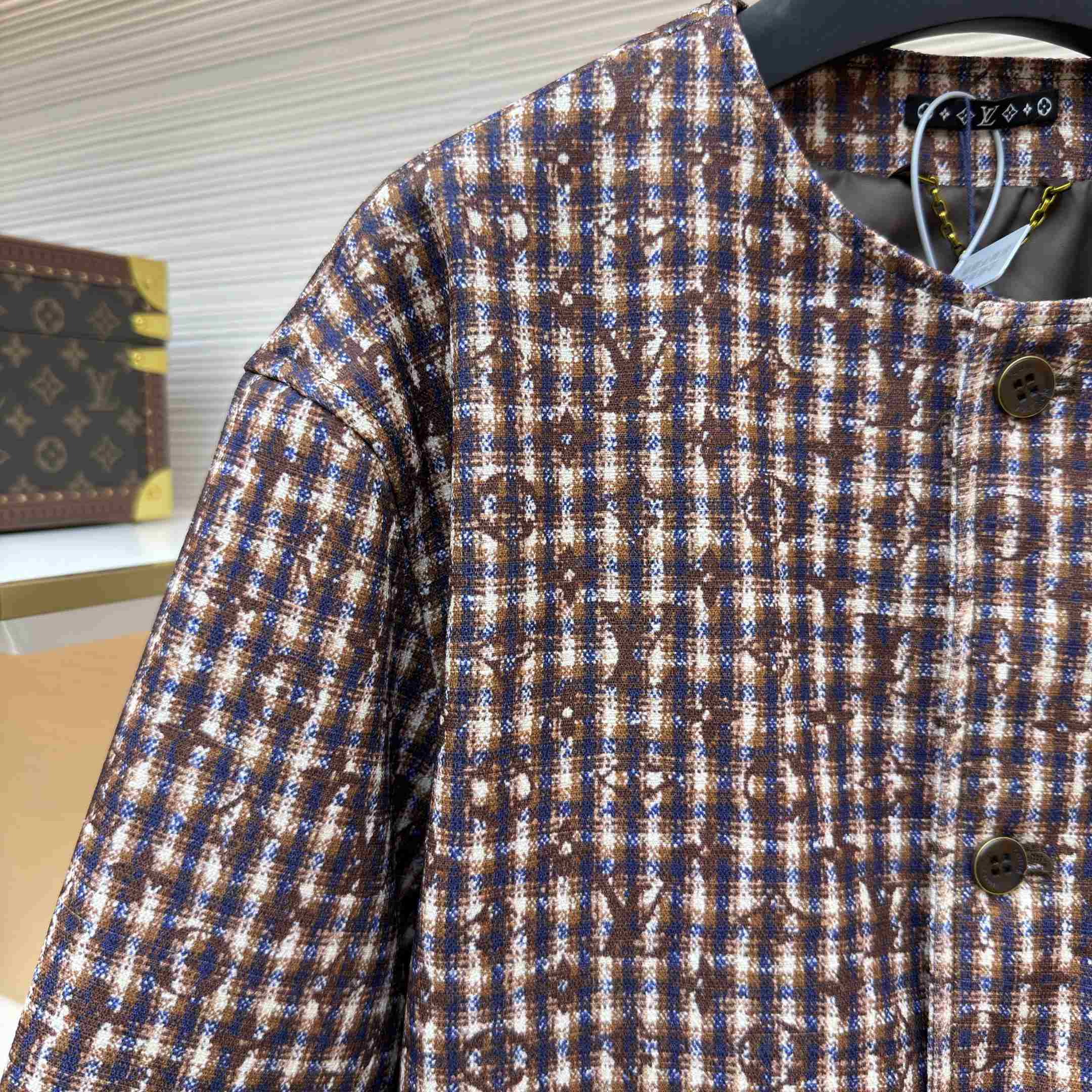 Louis Vuitton Monogram Chic Collarless Tweed Jacket 1AJBN6 - DesignerGu