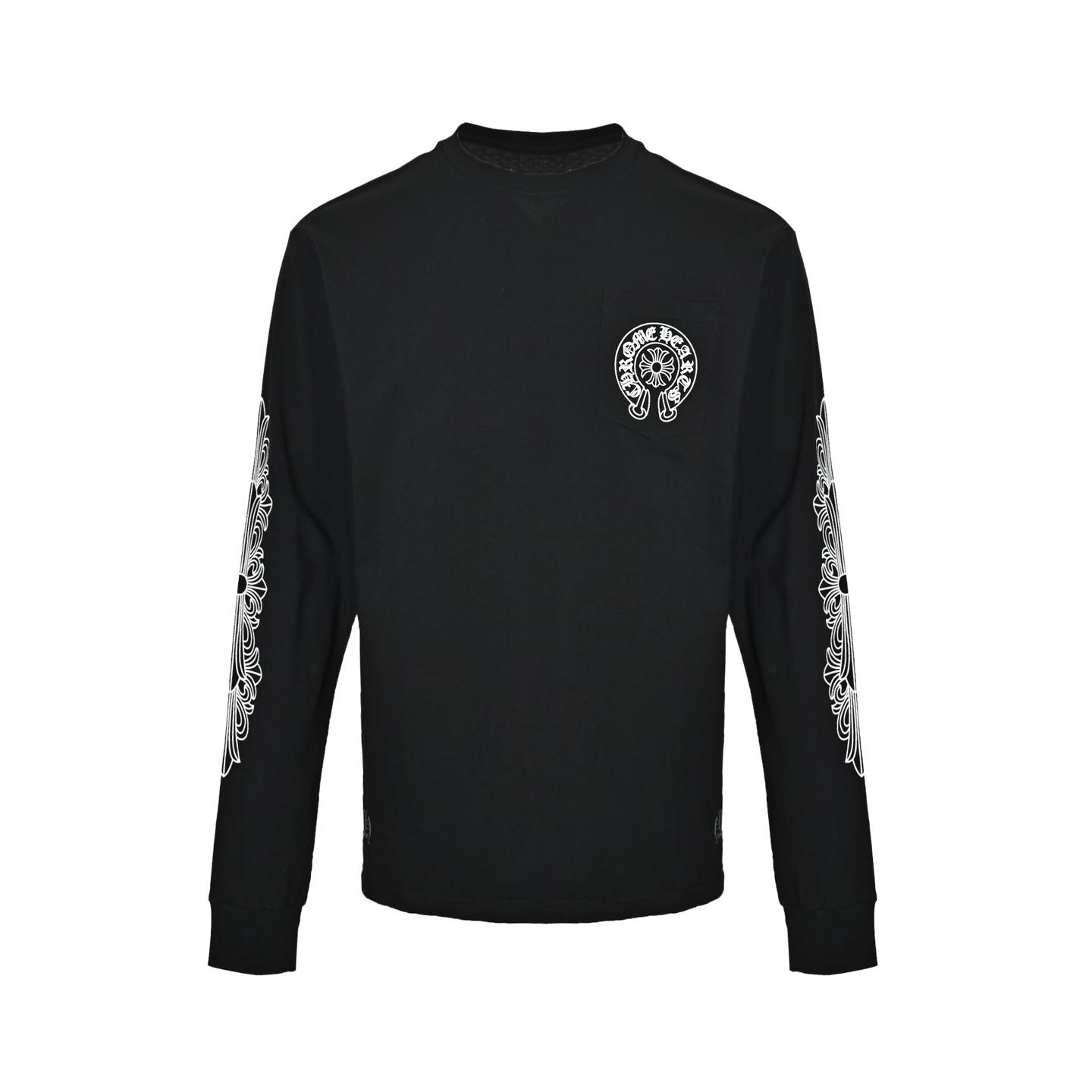 Chrome Hearts Las Vegas Exclusive Horseshoe Black Long Sleeve Tee  - DesignerGu