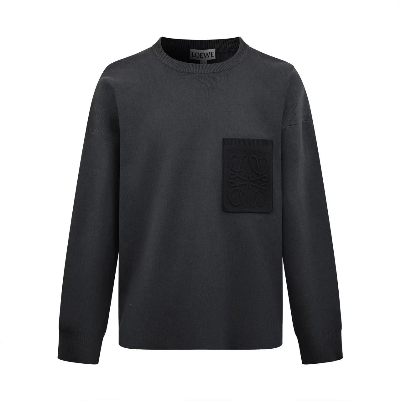 LOEWE Anagram Pocket Sweater In Cotton Blend - DesignerGu