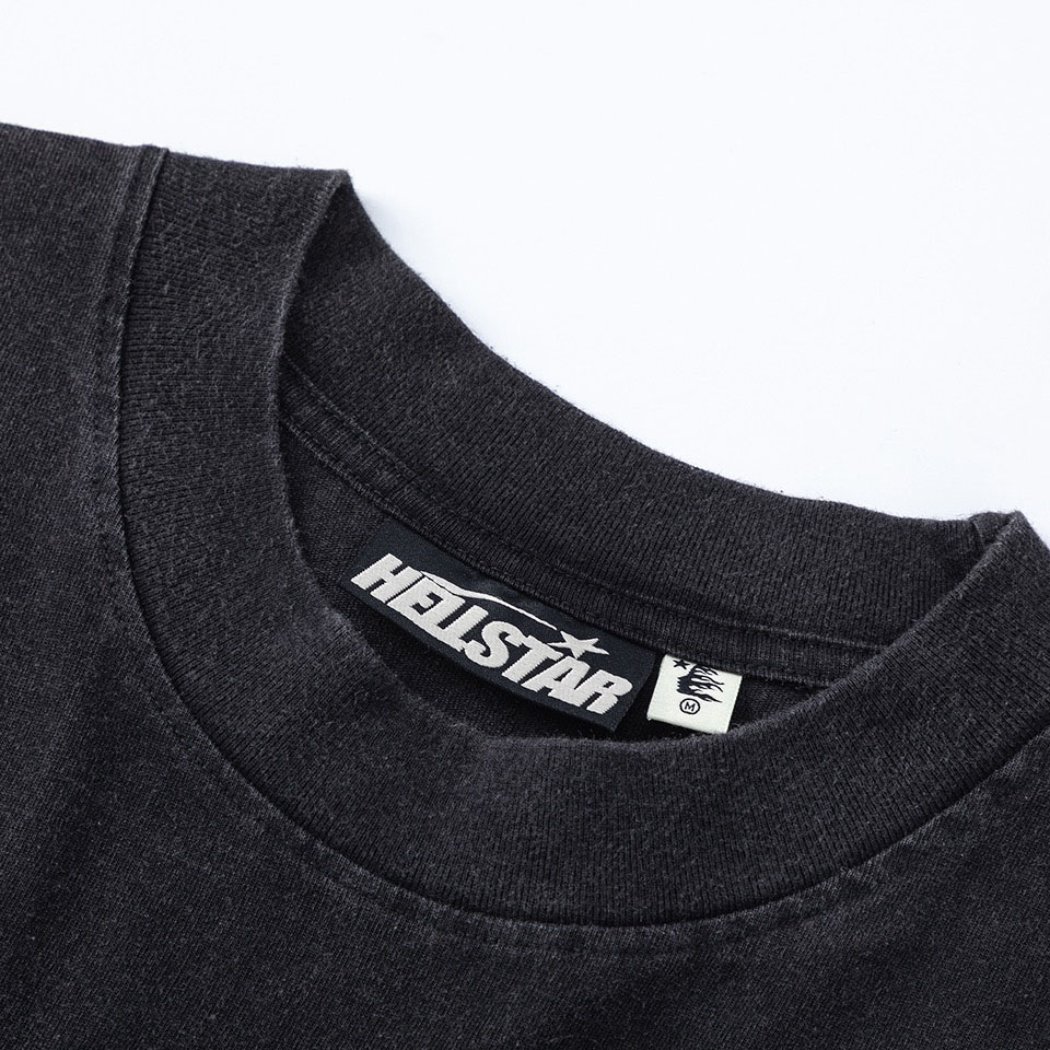 Hellstar Gel Sport Logo T-Shirt 'Black/Blue' - DesignerGu