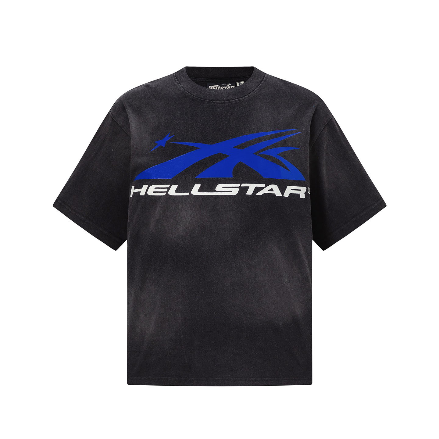Hellstar Gel Sport Logo T-Shirt 'Black/Blue' - DesignerGu