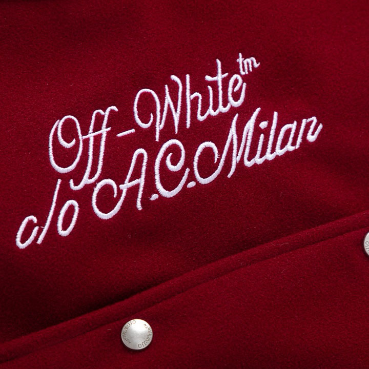 Off-White™ c/o AC Milan Varsity Jacket - DesignerGu