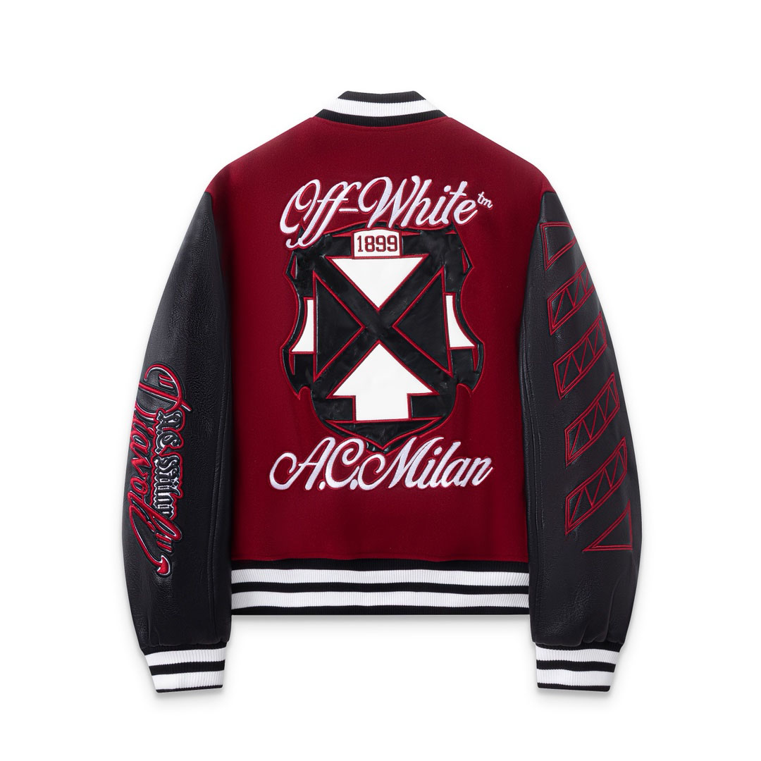 Off-White™ c/o AC Milan Varsity Jacket - DesignerGu