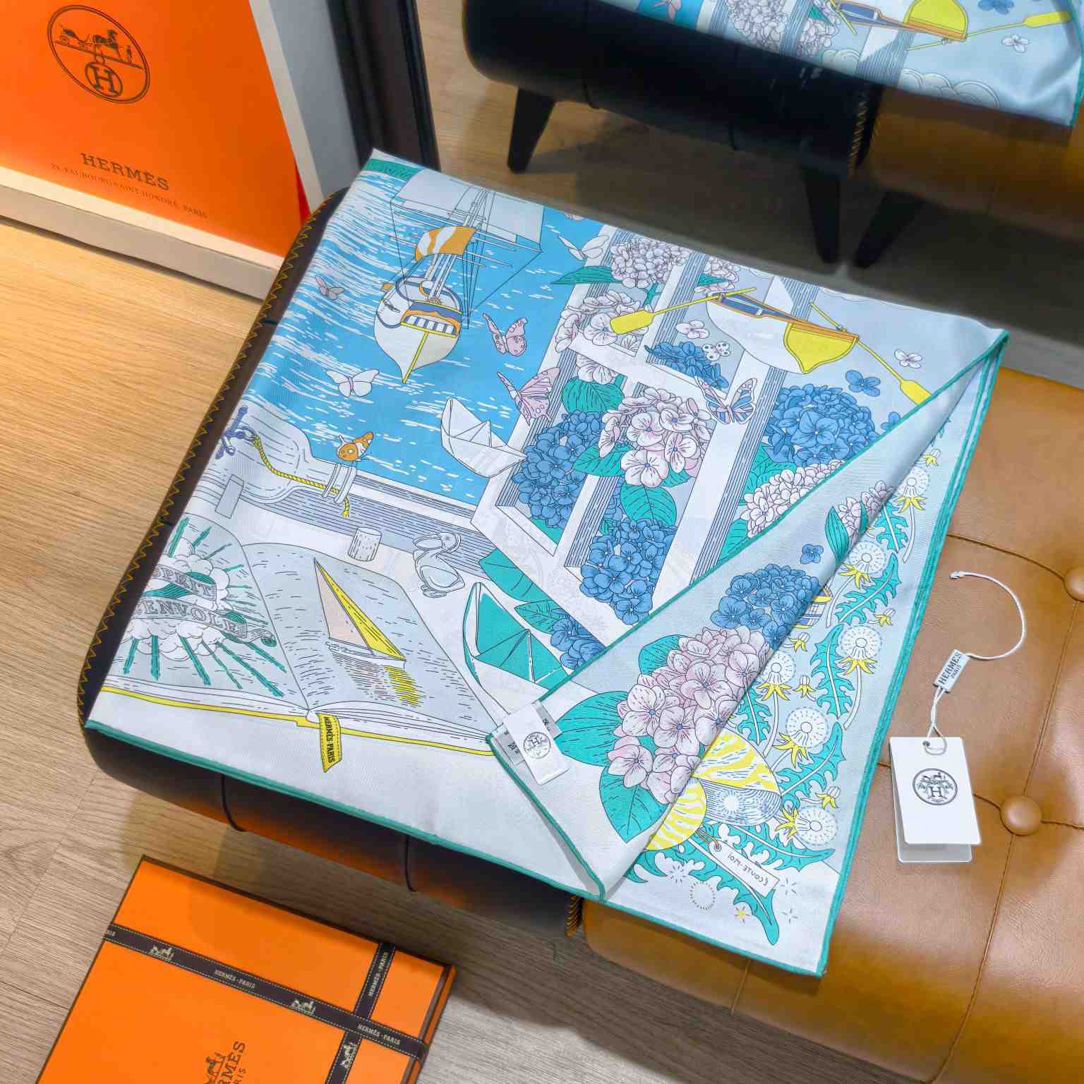 Hermes Scarf 90 L'Esprit s'Envole - DesignerGu