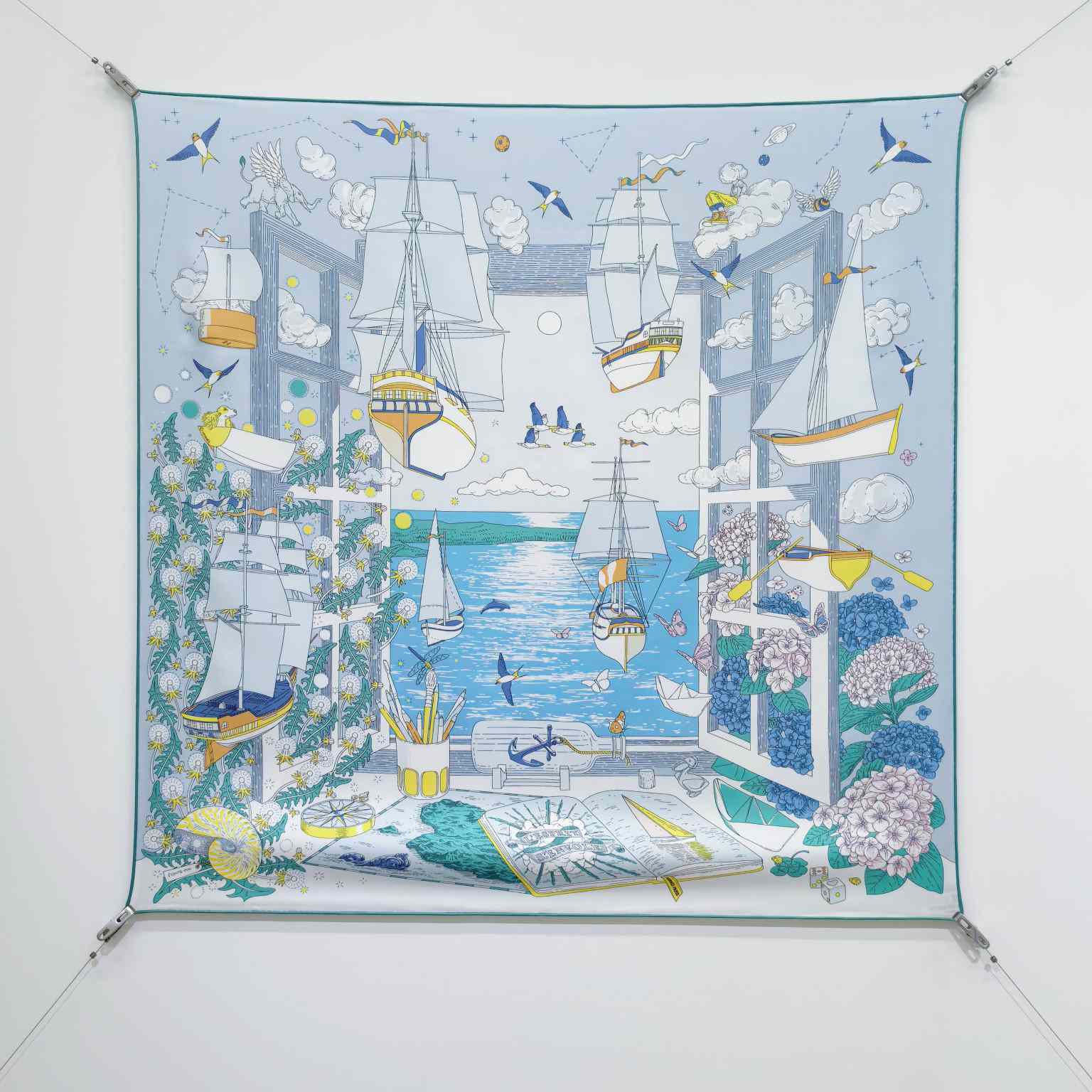 Hermes Scarf 90 L'Esprit s'Envole - DesignerGu