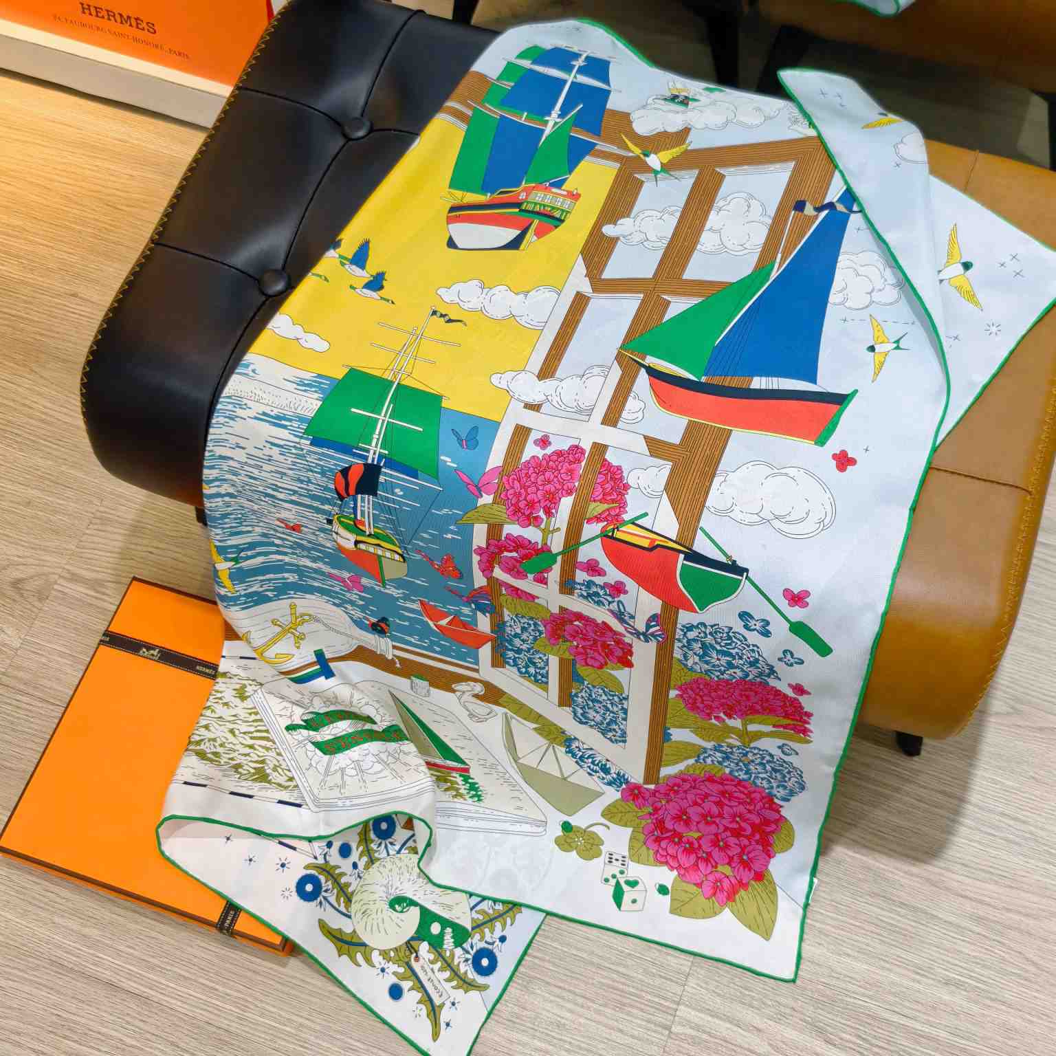 Hermes L'Esprit s'Envole Scarf 90 - DesignerGu
